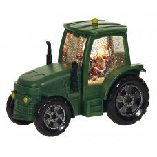 Χριστουγεννιάτικο Διακοσμητικό Αυτοκινητάκι Πράσινο με Νερό και LED (24cm) 